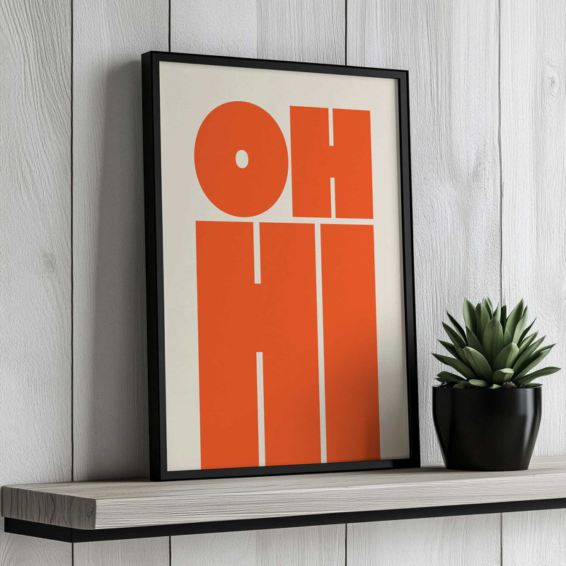 Impression sur toile "Oh Hi" par Garima Dhawan, Noir, H 16 po x l 12 po