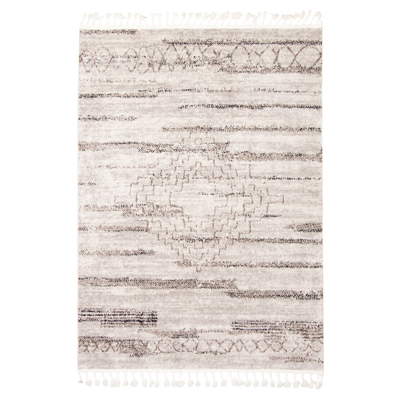Abdul-Rahim Damask Indoor Rug, Rectangle 5'2" x 7'5"