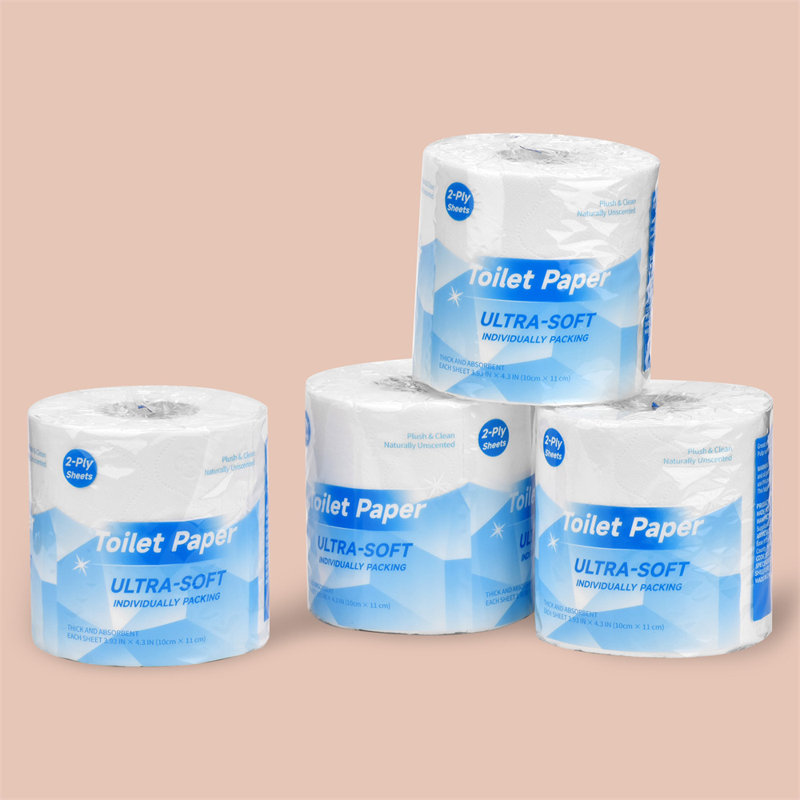Papier hygiénique en bambou à 3 épaisseurs, 24 rouleaux, 350 feuilles chacun