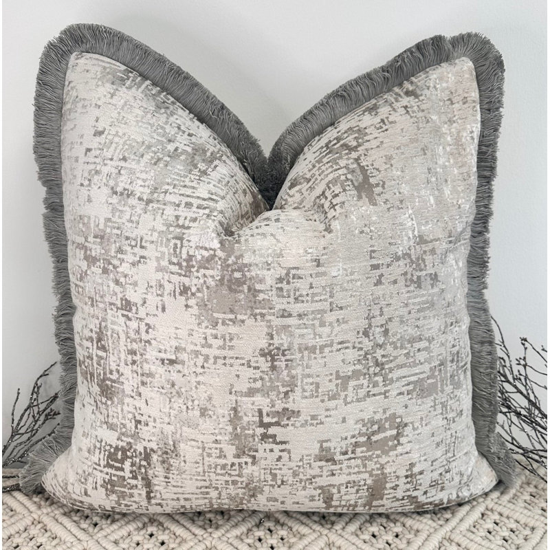 Abstract Beige Square Cushion Cover