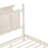 Vintage Retro Queen Bed with Crown-Like Headboard & Distressed Finish - Solid Wood, Elegant Turned Posts, No Box Spring Needed-1487866642