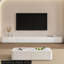 Meuble télé moderne en bois massif blanc-2093987156