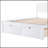 Platform Bed With Under-Bed Drawer, White-644893814