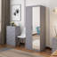 2 Door Wardrobe with Mirror-97707804
