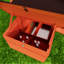Grande cage à poules en bois pour l'extérieur avec 2 boîtes gigognes, portes coulissantes, plateau étanche, construction, installation de prédateurs, environnement ventilé, entrée et sortie faciles, perchoir confortable