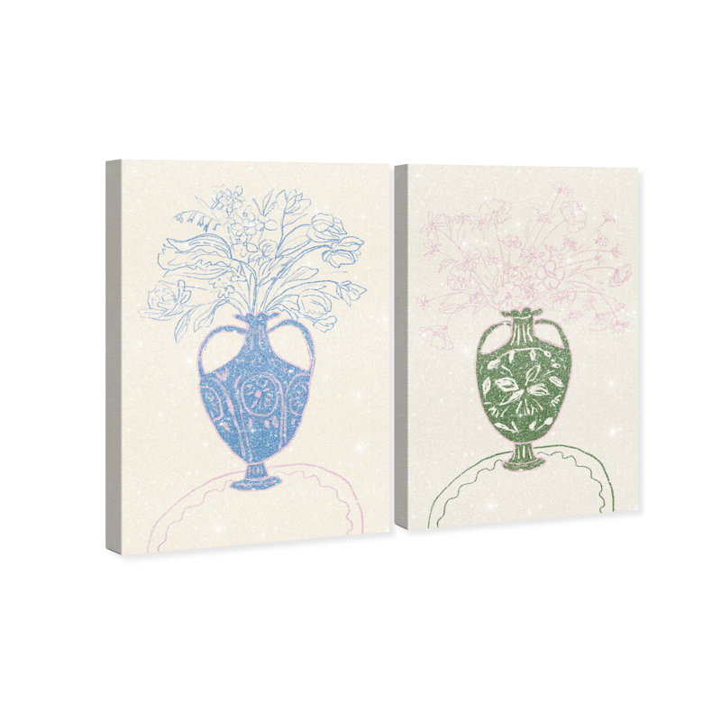 Flower Sutdio Set Set by Oliver Gal, 54" H x 36" W, Gallery Wrapped