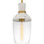 Luminaire suspendu simple en laiton vieilli / moucheté Terrazzo à 1 lumière Rounak