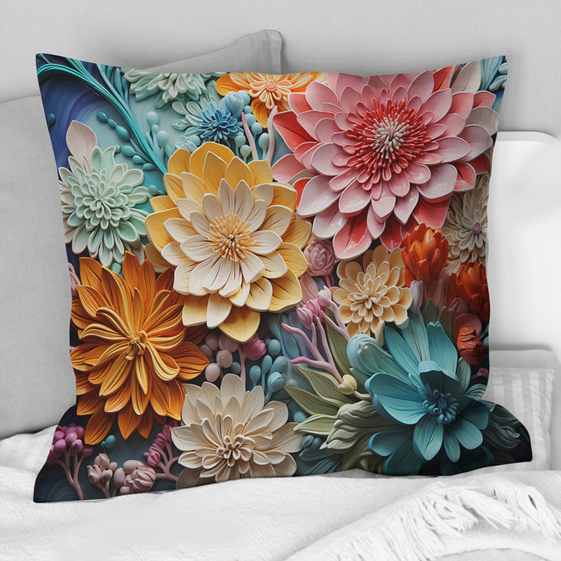 Coussin Coral Colorful Collage II - Coral