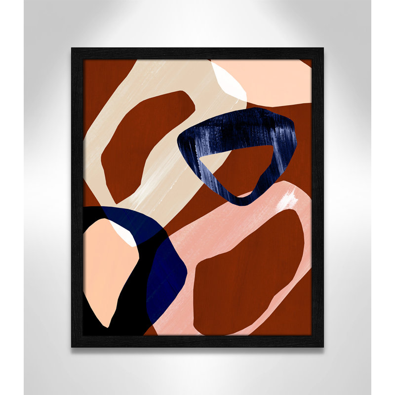 Loop I Print par Violets Print House, L 16 po x H 19 po, Grain de bois noir, Impression encadrée