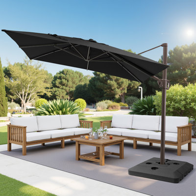 128'' X 104'' Rectangular Cantilever Umbrella, Weighted Base  Include
