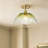 1 - Light Glass Semi - Flush Mount Ceiling Light