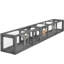 Tunnel pour chat d'extérieur, 98 po, combinable, gris foncé en bois pour animal de compagnie Adventure Time gris, 8 portes, divertissement combinable