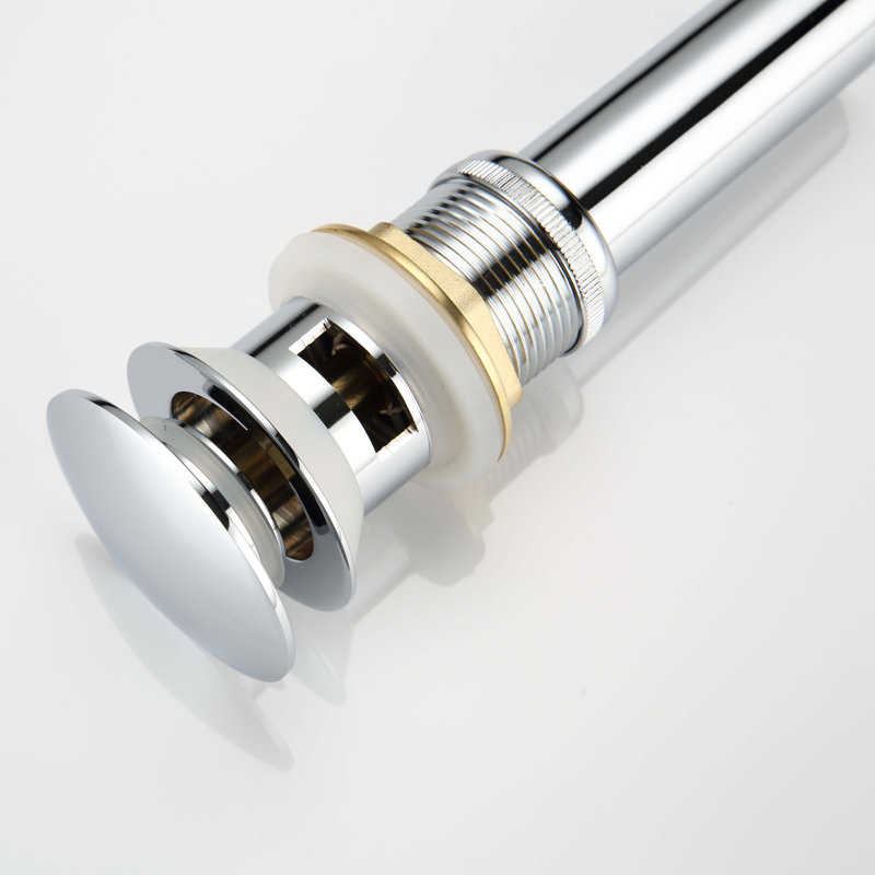 Single-Hole Bathroom Faucet with Drain Assembly, Chrome