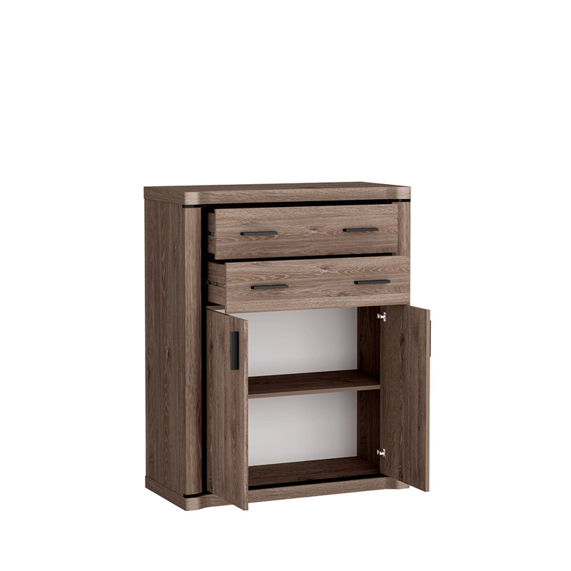 Temmo Laminate Rectangle Accent Cabinet, Truffle Oak