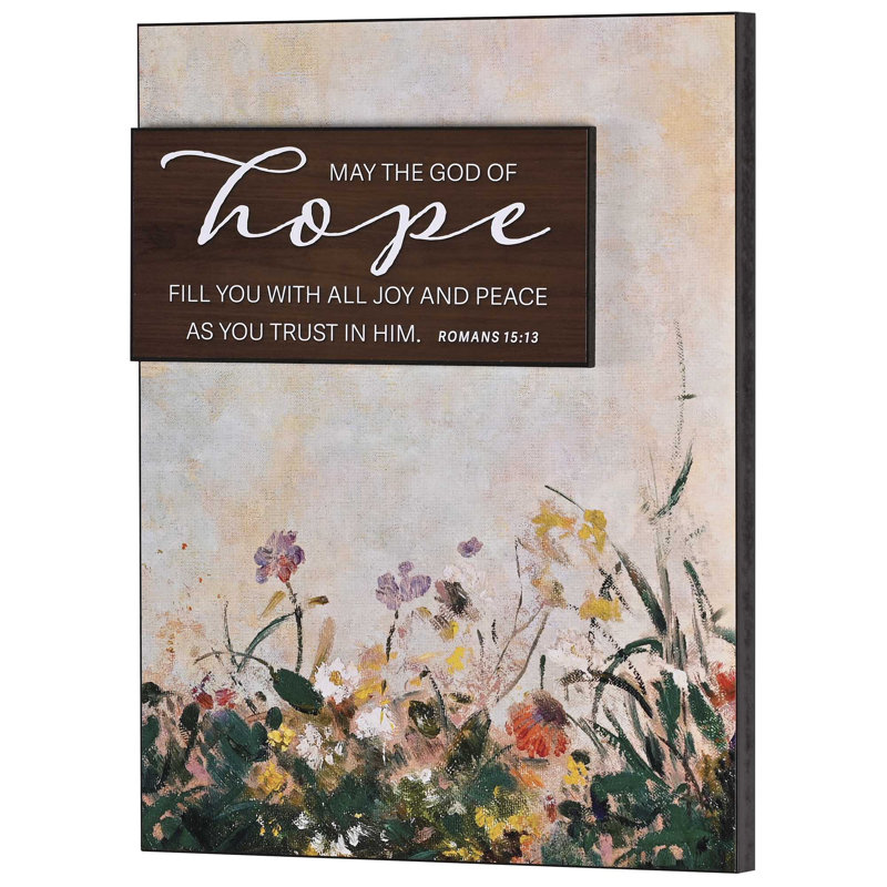 Plaque murale empilée «May the God of Hope»