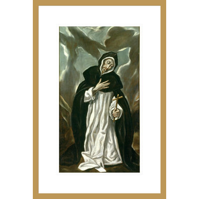 St.Dominic of Guzman par El Greco - Estampe numérique encadrée