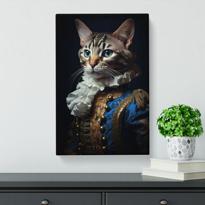 Bengal Cat Rococo Art No.3 - Wrapped Canvas