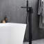 Robinet de baignoire noir mat à poignée simple
