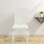 Modern White Pu Dining Chairs, Chrome Metal Legs For Kitchen & Home