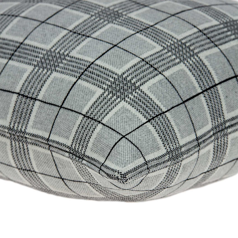 Qincy Grey Throw Pillow, Polyester/Polyfill