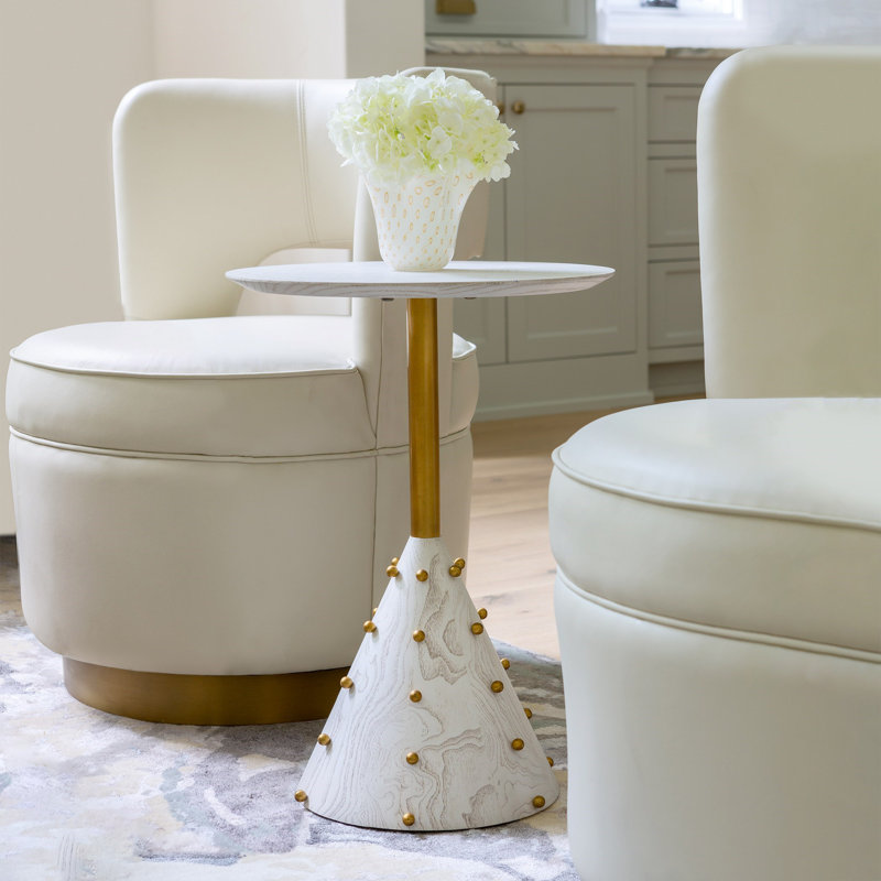Stella Swivel Chair-Milk Leather