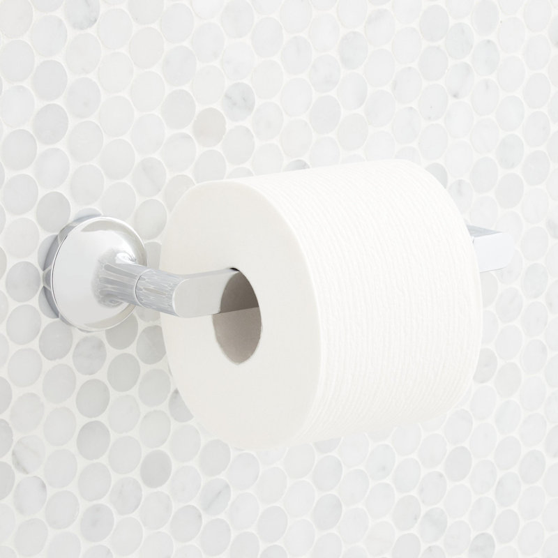 Porte-papier hygiénique mural pivotant Lentz, Chrome