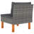 23.8" Wide Eucalyptus Rectangle Patio Sofa with Cushions-36927448-36927451-36927454