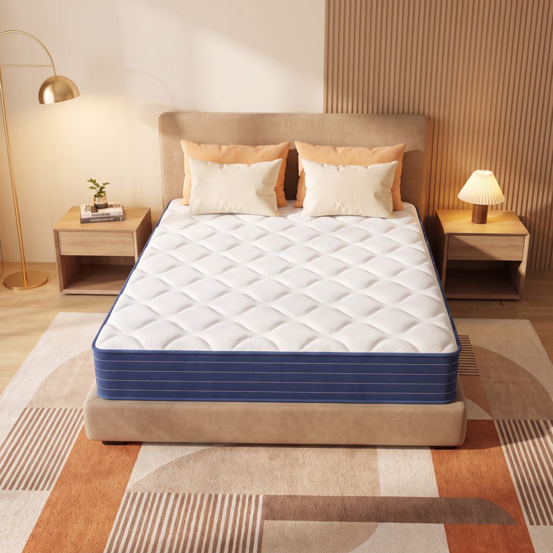 12" Twin  medium firm hybrid mattress in a box with cooling pocket spring and CertiPUR-US certified memory foam, 12", Twin