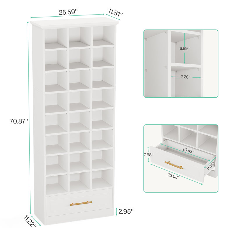 24 Pair Shoe Storage Cabinet