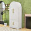 Armoire de rangement arquée moderne avec poignées - conception spacieuse, tablettes réglables-2141305848