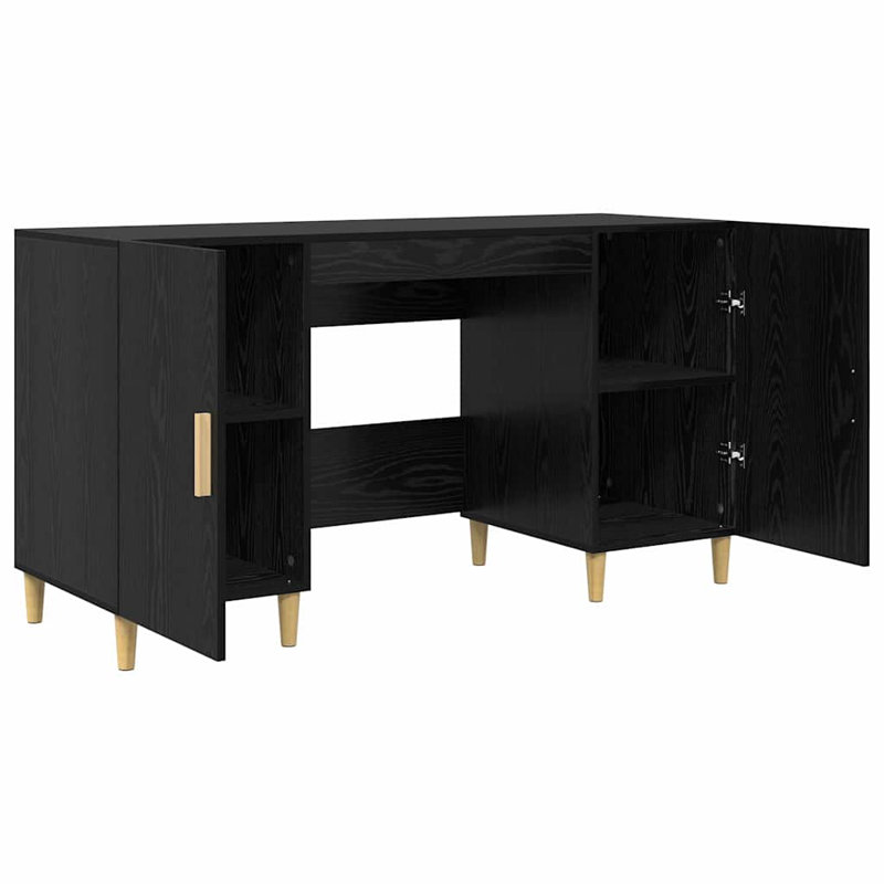 Executive Desk, Black Oak