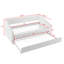 Simple - Taille lin - Lit de jour rembourré capitonné avec lit gigogne - Élégant et compact - Économisez de l'espace
