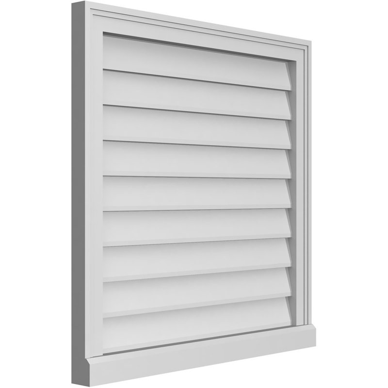 Cadre de seuil Brickmould, brun clair apprêté, H 28 po x l 28 po x P 2 po