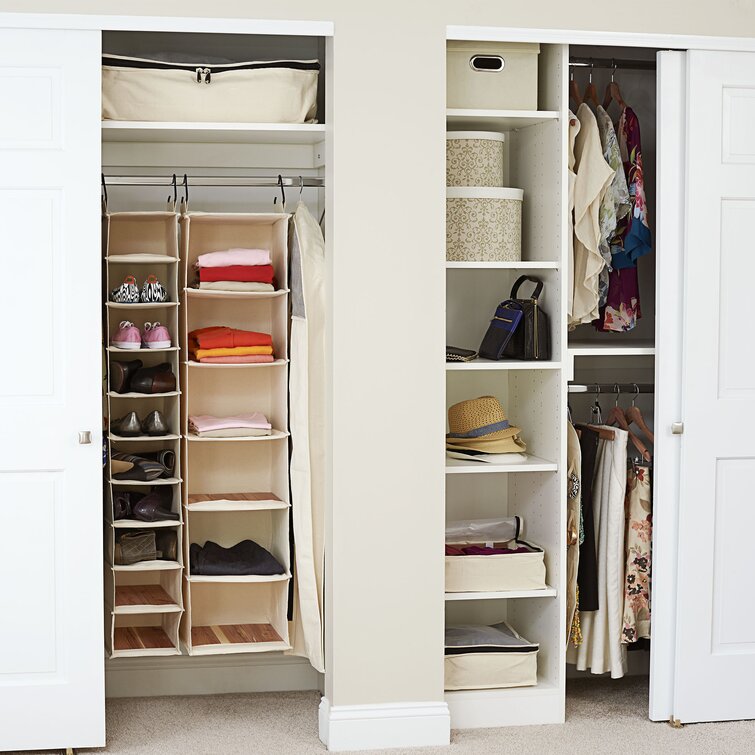 Deconstructed – Easy Closet Design with Hanging Shelves and Shoe Storage –  Rolanda L., Professional Organizer