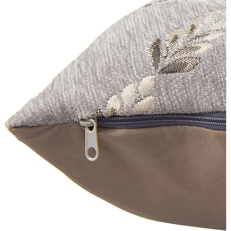 Pacifica Diamonds Pattern Throw Pillow, Silver