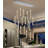 17-Light Rectangular Crystal Chandelier Silver-171697532
