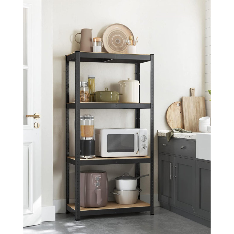 80cm W Steel Storage Rack, Black