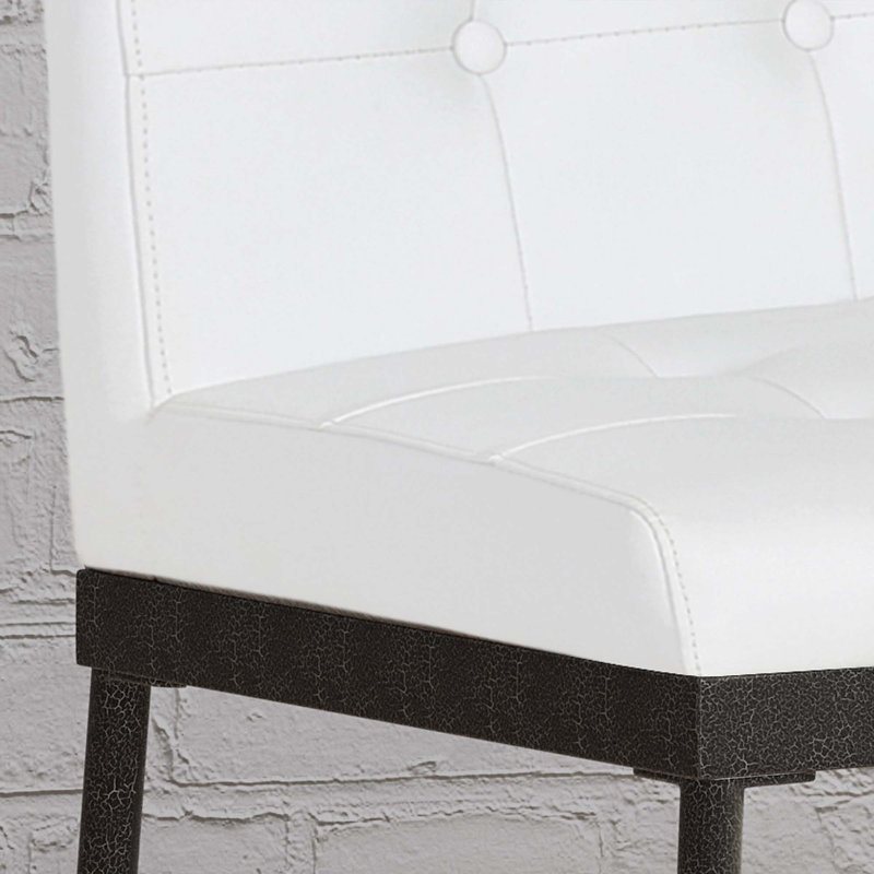 Tracy Upholstered Counter Stool, White