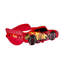 Disney Cars Lightning Mcqueen Toddler Bed: Sturdy Construction, Guarded Sides, Wooden Slats, Bright Red, Fits 140cm x 70cm Mattress (Mattress not included)