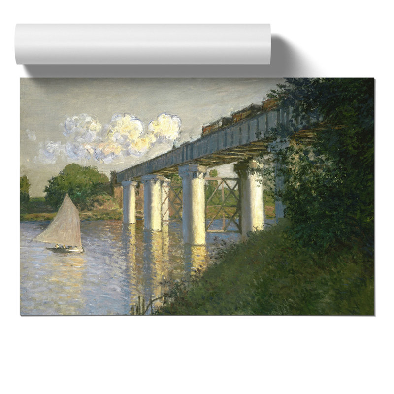 Railroad Bridge, Argenteuil by Claude Monet - Frameless Print, 21cm H x 30cm W x 0.1cm D
