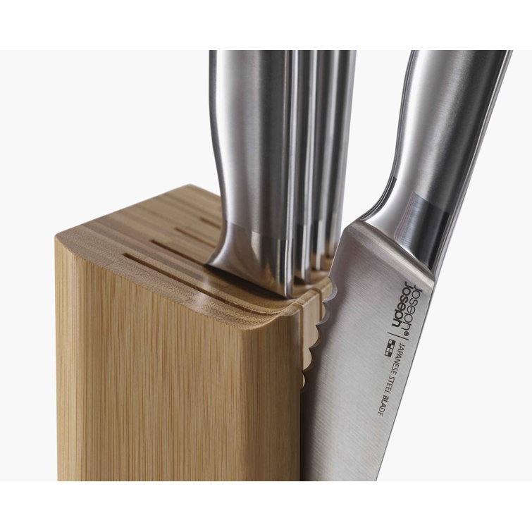 Joseph Joseph Elevate 5-Piece Steel Knife & Bamboo Block Set - Bamboo