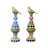 15.75in Spire Pillar With Bird Set Of 2 