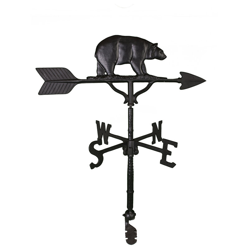 32'' H Animals Weathervane, Black