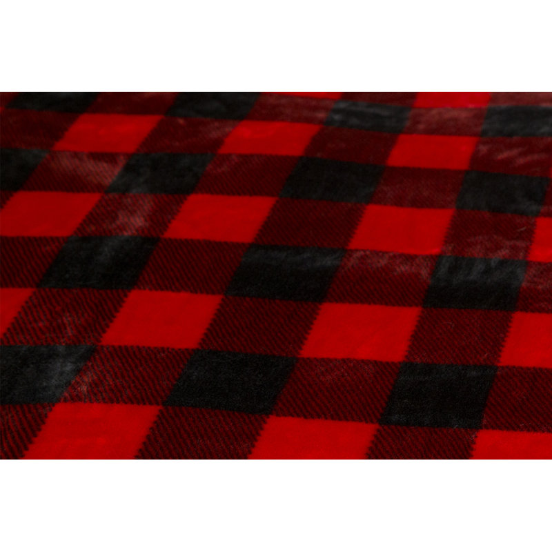 Ensemble d'édredon en microfibre Lumberjack Buffalo, Édredon de très grande taille, 2 taies décorati, Bleu