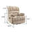 Large Size Power Chenille Upholstered Recliner Chair with Lift Base and Massage Heating Function-670331481