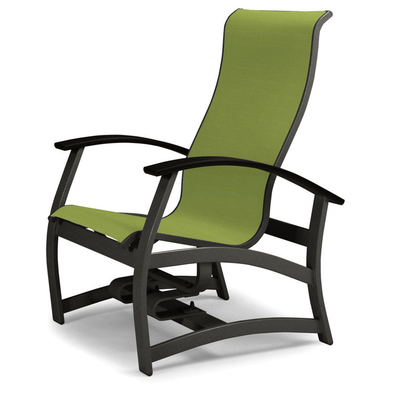 Chaise de patio Askar, Noir P70, Graphite texturé, Lime 38D Sunbrella®