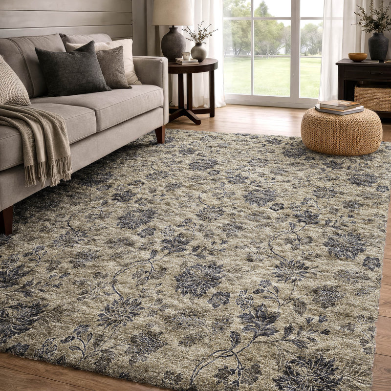 Tapis à poil long de qualité supérieure lavable à la machine ADS680, Brun, 10 pi x 14 pi