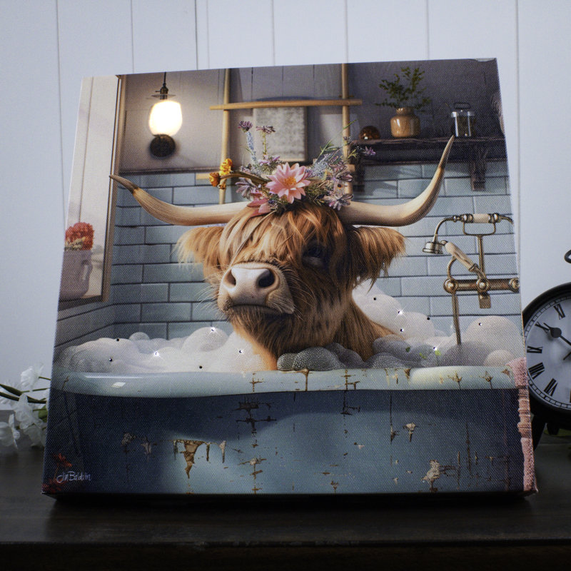 Toile de vache Highland