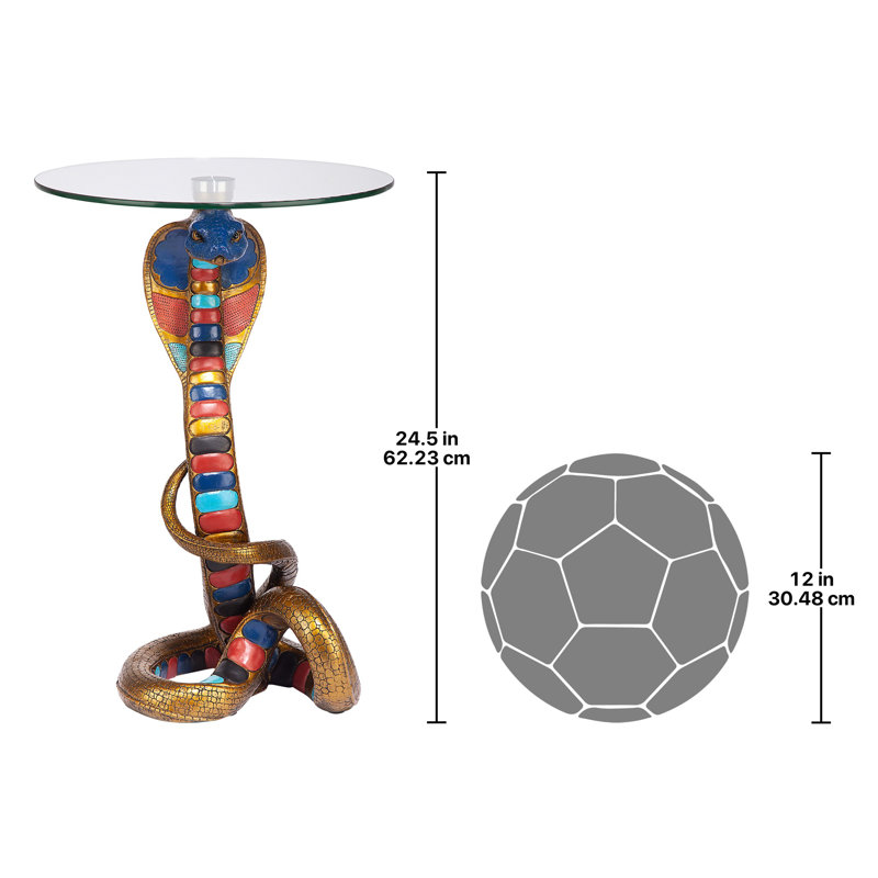Renenutet Egyptian Cobra Figurine End Table