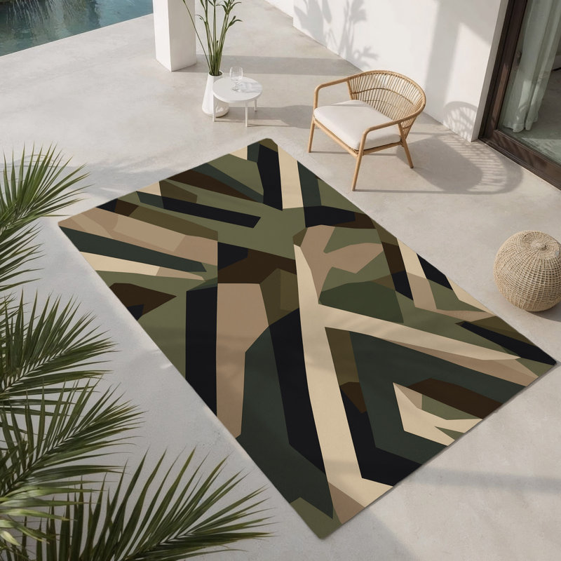 Tapis intérieur et extérieur Lattice Scope, Rectangle 1 pi 6 po x 2 pi 6 po